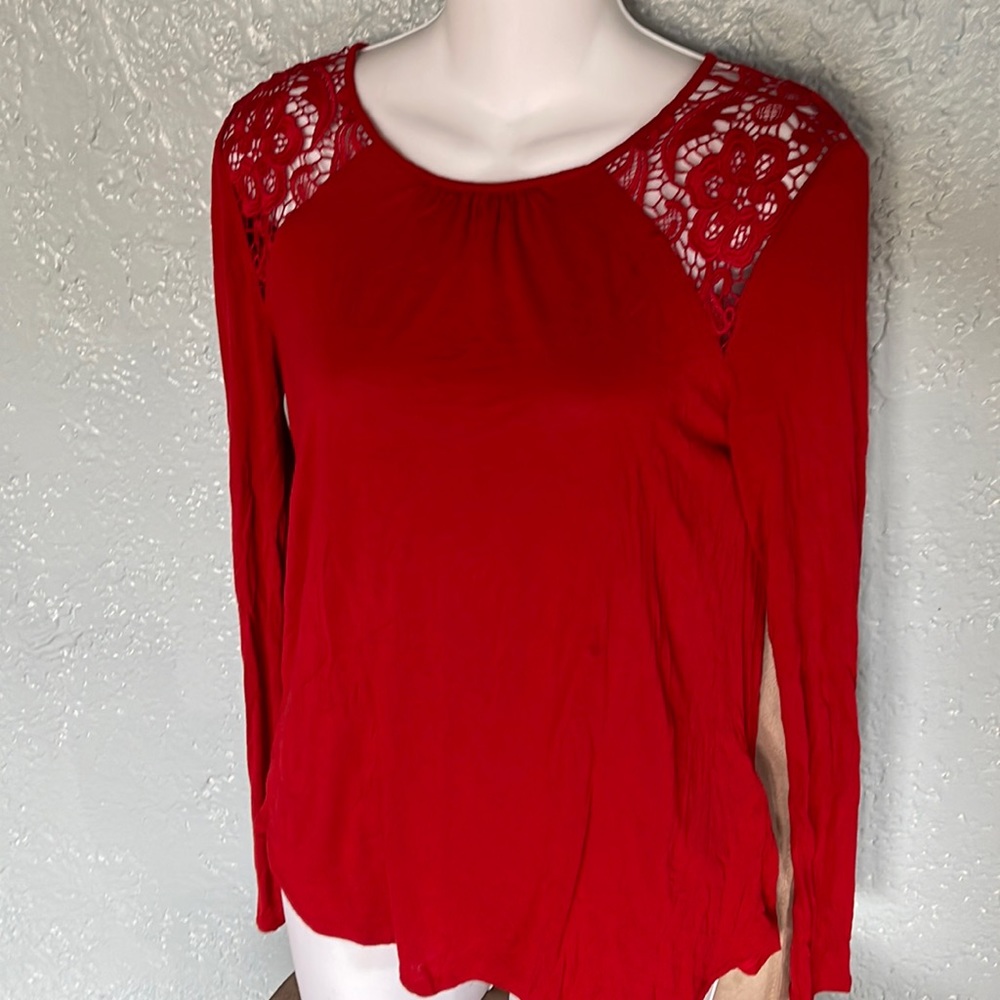 Red Lace Top by H&M